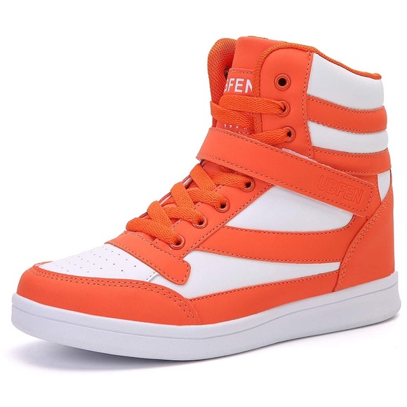 High Top Shoes Hidden Wedges Sneakers - Picture 1 of 8